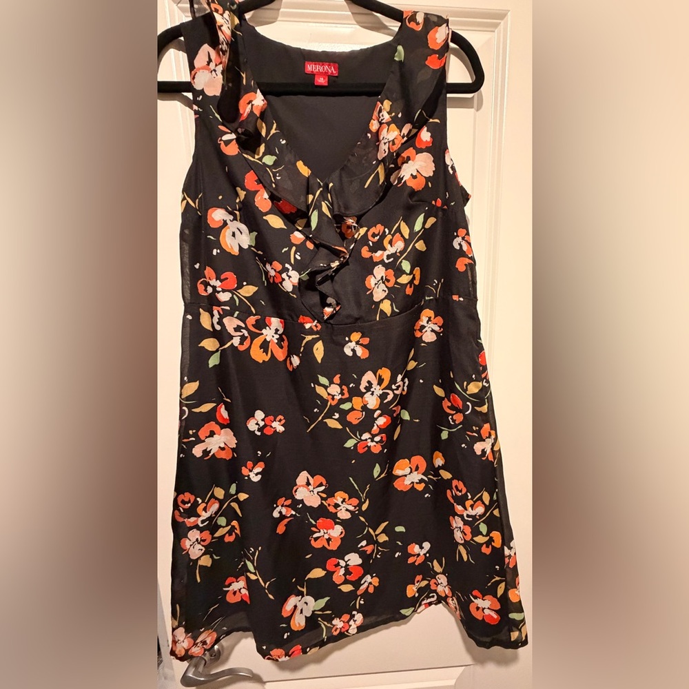 Floral Black dress
